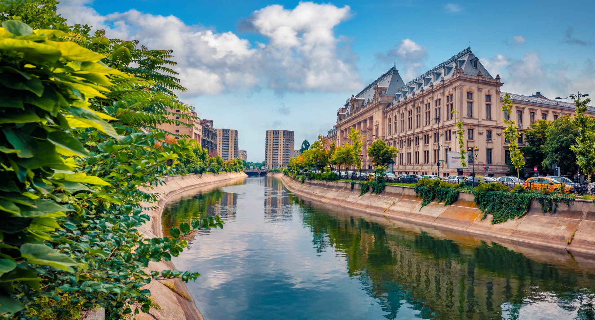 Wonderful cityscape of Bucharest city